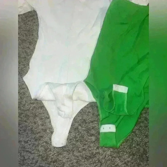 2 Zara bodysuits size small-Downtime puff sleeve bodysuit-One shoulder ruffled - Picture 9 of 10